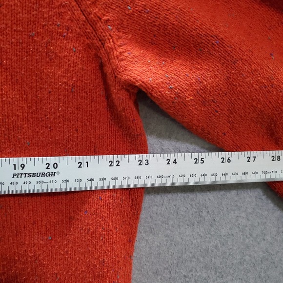 American Eagle Men Sweater XL Orange Logo Athletic Fit Elbow Pad Pullover Casual - Picture 5 of 8